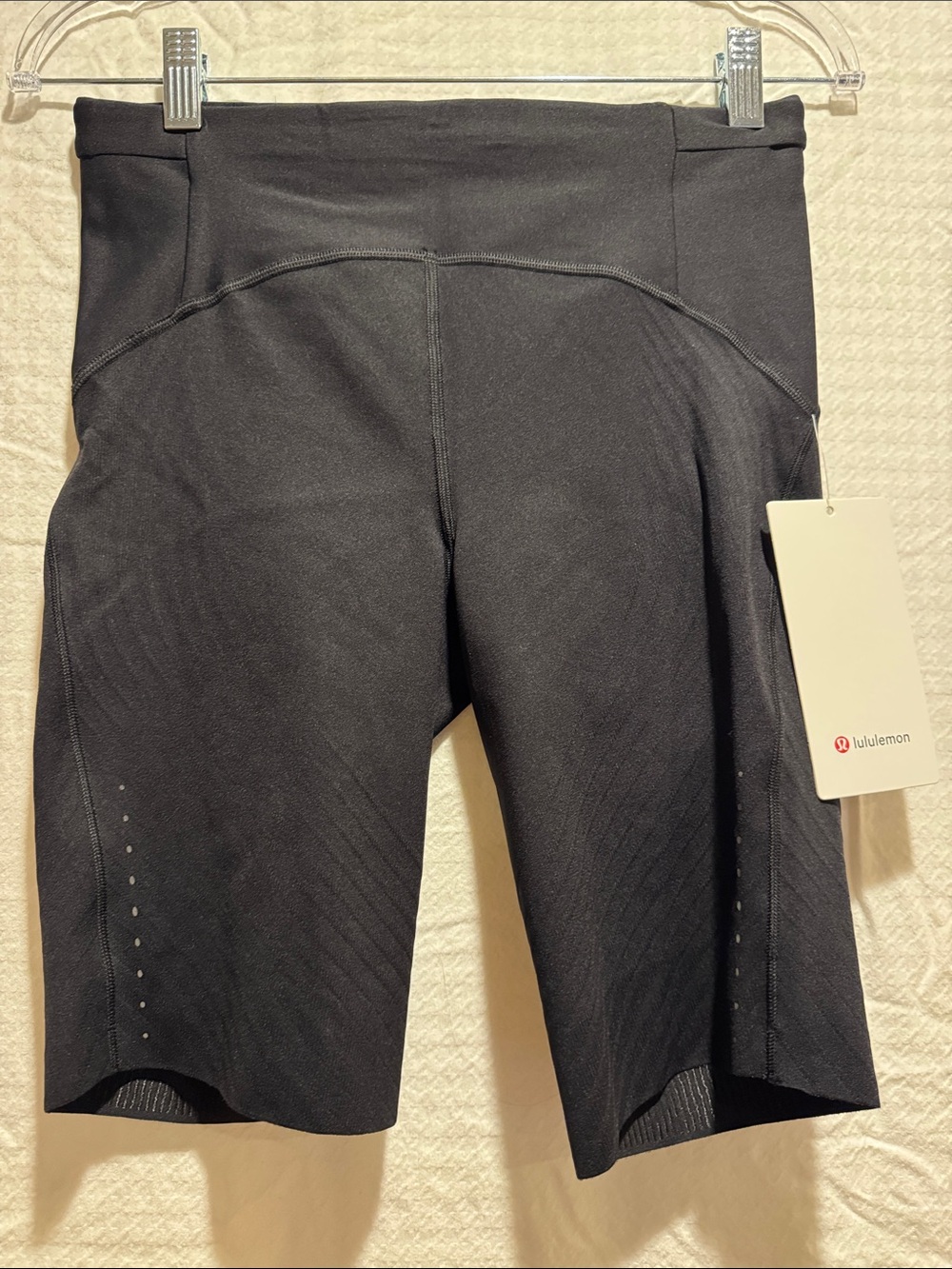 lululemon athletica Black High-Rise Bike Shorts with Reflective Dots